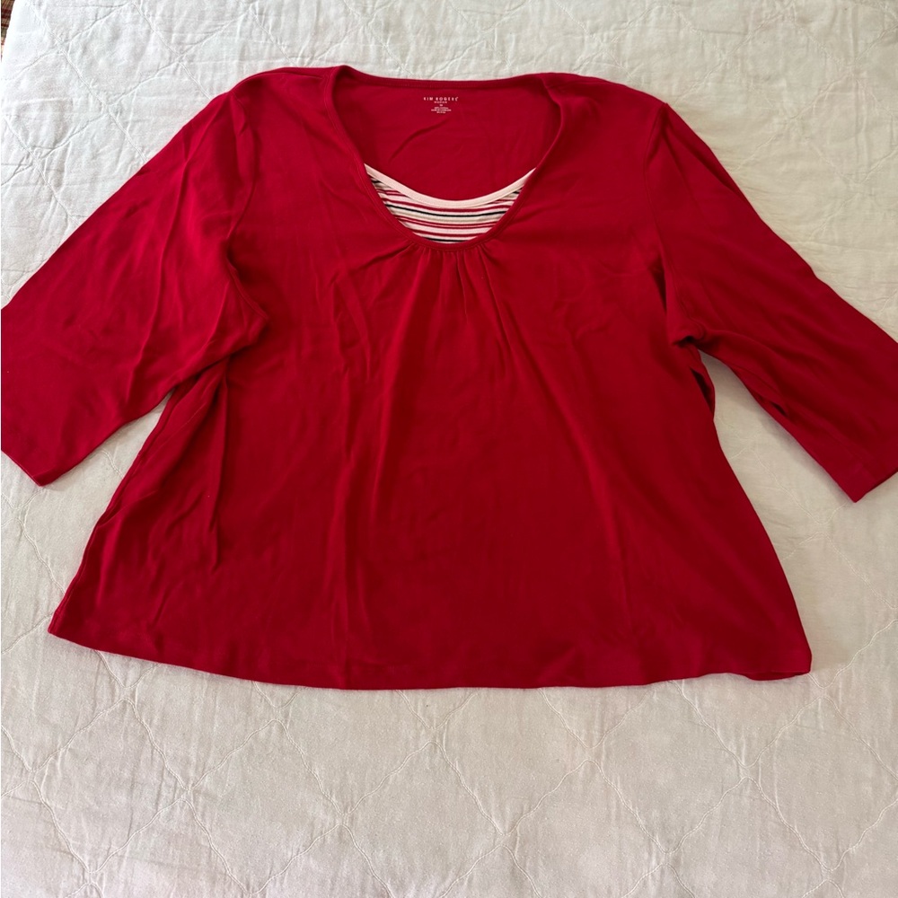 ‘Kim Rogers’ size 3X Red Shirt